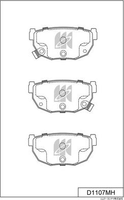 MK Kashiyama D1107MH - Bremžu uzliku kompl., Disku bremzes www.autospares.lv