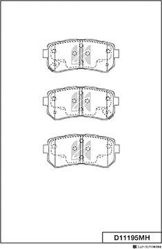 MK Kashiyama D11195MH - Brake Pad Set, disc brake www.autospares.lv