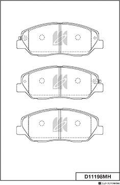 MK Kashiyama D11198MH - Bremžu uzliku kompl., Disku bremzes www.autospares.lv