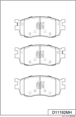 MK Kashiyama D11192MH - Bremžu uzliku kompl., Disku bremzes www.autospares.lv