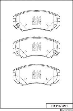 MK Kashiyama D11148MH - Тормозные колодки, дисковые, комплект www.autospares.lv