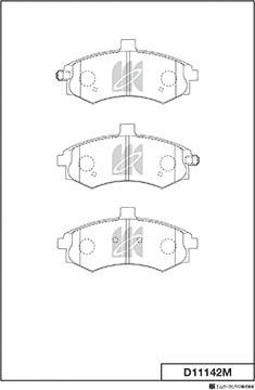 MK Kashiyama D11142M - Bremžu uzliku kompl., Disku bremzes www.autospares.lv