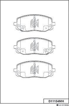 MK Kashiyama D11154MH - Bremžu uzliku kompl., Disku bremzes www.autospares.lv