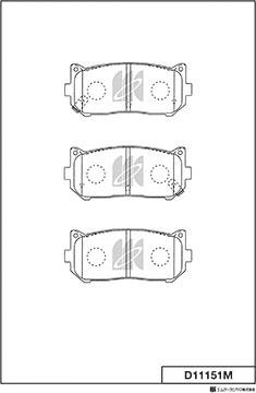 MK Kashiyama D11151M - Bremžu uzliku kompl., Disku bremzes www.autospares.lv