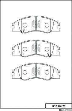 MK Kashiyama D11157M - Bremžu uzliku kompl., Disku bremzes www.autospares.lv