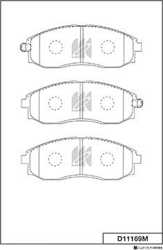 MK Kashiyama D11169M - Bremžu uzliku kompl., Disku bremzes www.autospares.lv