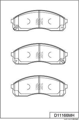 MK Kashiyama D11166MH - Bremžu uzliku kompl., Disku bremzes www.autospares.lv