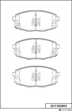 MK Kashiyama D11163MH - Bremžu uzliku kompl., Disku bremzes www.autospares.lv