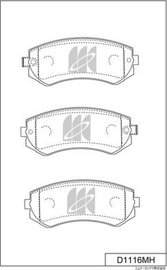 MK Kashiyama D1116MH - Bremžu uzliku kompl., Disku bremzes www.autospares.lv