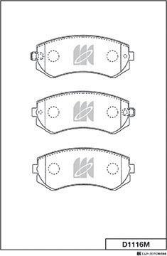 MK Kashiyama D1116M - Bremžu uzliku kompl., Disku bremzes www.autospares.lv