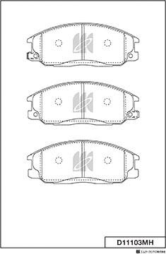 MK Kashiyama D11103MH - Bremžu uzliku kompl., Disku bremzes www.autospares.lv