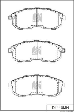 MK Kashiyama D1110MH - Тормозные колодки, дисковые, комплект www.autospares.lv