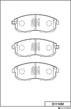 MK Kashiyama D1110M - Тормозные колодки, дисковые, комплект www.autospares.lv