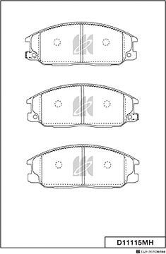 MK Kashiyama D11115MH - Bremžu uzliku kompl., Disku bremzes www.autospares.lv