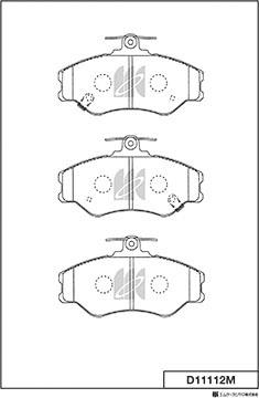 MK Kashiyama D11112M - Bremžu uzliku kompl., Disku bremzes www.autospares.lv