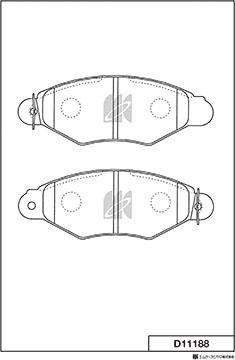 MK Kashiyama D11188 - Bremžu uzliku kompl., Disku bremzes www.autospares.lv