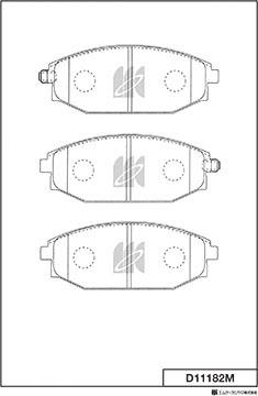 MK Kashiyama D11182M - Bremžu uzliku kompl., Disku bremzes www.autospares.lv