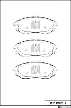 MK Kashiyama D11130MH - Bremžu uzliku kompl., Disku bremzes www.autospares.lv