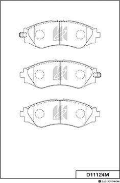 MK Kashiyama D11124M - Тормозные колодки, дисковые, комплект www.autospares.lv