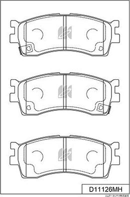 MK Kashiyama D11126MH - Bremžu uzliku kompl., Disku bremzes www.autospares.lv