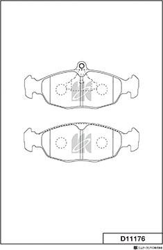 MK Kashiyama D11176 - Bremžu uzliku kompl., Disku bremzes autospares.lv