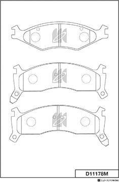 MK Kashiyama D11178M - Bremžu uzliku kompl., Disku bremzes www.autospares.lv