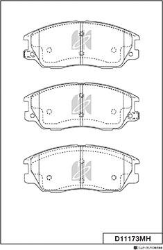 MK Kashiyama D11173MH - Тормозные колодки, дисковые, комплект www.autospares.lv