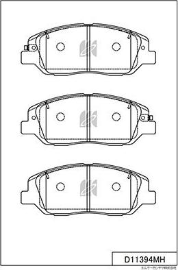 MK Kashiyama D11394MH - Bremžu uzliku kompl., Disku bremzes www.autospares.lv