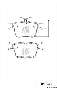 MK Kashiyama D11344H - Тормозные колодки, дисковые, комплект www.autospares.lv