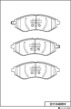 MK Kashiyama D11348MH - Bremžu uzliku kompl., Disku bremzes www.autospares.lv