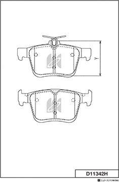 MK Kashiyama D11342H - Тормозные колодки, дисковые, комплект www.autospares.lv