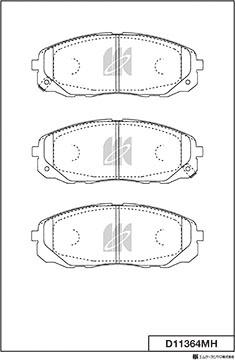 MK Kashiyama D11364MH - Bremžu uzliku kompl., Disku bremzes www.autospares.lv