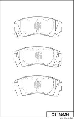 MK Kashiyama D1136MH - Brake Pad Set, disc brake www.autospares.lv