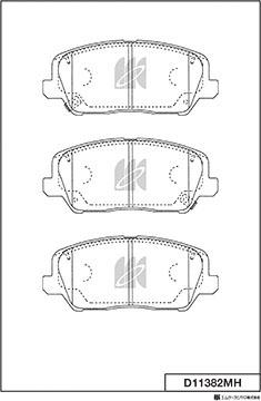 MK Kashiyama D11382MH - Bremžu uzliku kompl., Disku bremzes www.autospares.lv