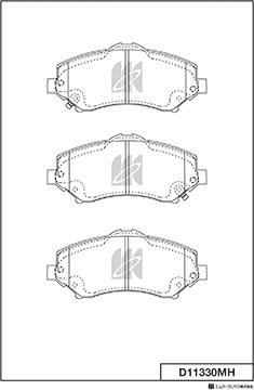 MK Kashiyama D11330MH - Bremžu uzliku kompl., Disku bremzes www.autospares.lv