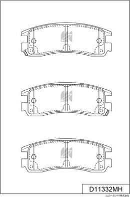 MK Kashiyama D11332MH - Bremžu uzliku kompl., Disku bremzes www.autospares.lv