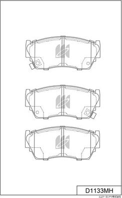 MK Kashiyama D1133MH - Bremžu uzliku kompl., Disku bremzes www.autospares.lv