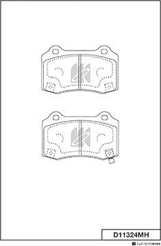 MK Kashiyama D11324MH - Bremžu uzliku kompl., Disku bremzes www.autospares.lv