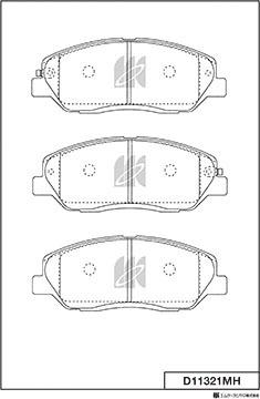 MK Kashiyama D11321MH - Bremžu uzliku kompl., Disku bremzes www.autospares.lv