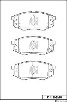 MK Kashiyama D11299MH - Bremžu uzliku kompl., Disku bremzes www.autospares.lv