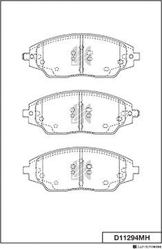 MK Kashiyama D11294MH - Bremžu uzliku kompl., Disku bremzes www.autospares.lv