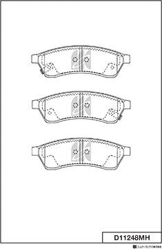 MK Kashiyama D11248MH - Bremžu uzliku kompl., Disku bremzes www.autospares.lv