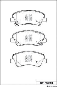 MK Kashiyama D11268MH - Тормозные колодки, дисковые, комплект www.autospares.lv