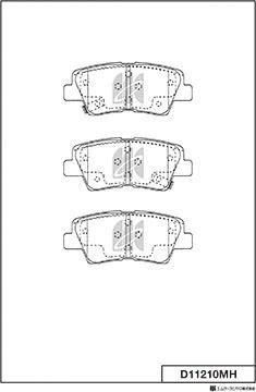 MK Kashiyama D11210MH - Тормозные колодки, дисковые, комплект www.autospares.lv