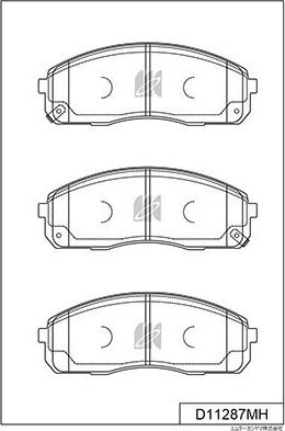 MK Kashiyama D11287MH - Bremžu uzliku kompl., Disku bremzes www.autospares.lv