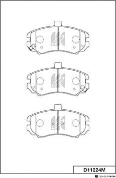 MK Kashiyama D11224M - Bremžu uzliku kompl., Disku bremzes www.autospares.lv