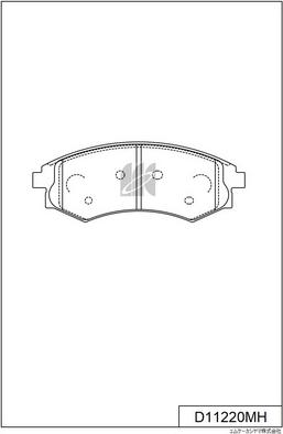 MK Kashiyama D11220MH - Bremžu uzliku kompl., Disku bremzes www.autospares.lv