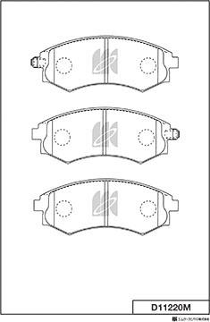 MK Kashiyama D11220M - Bremžu uzliku kompl., Disku bremzes www.autospares.lv