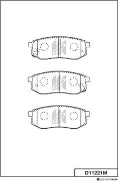 MK Kashiyama D11221M - Brake Pad Set, disc brake www.autospares.lv