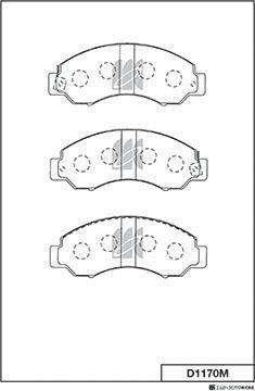 MK Kashiyama D1170M - Bremžu uzliku kompl., Disku bremzes www.autospares.lv